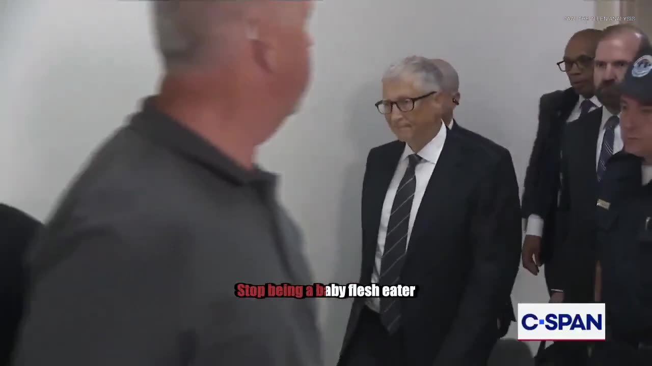 Cannibal Bill Gates told to stop eating baby flesh after Epstein testimony farce