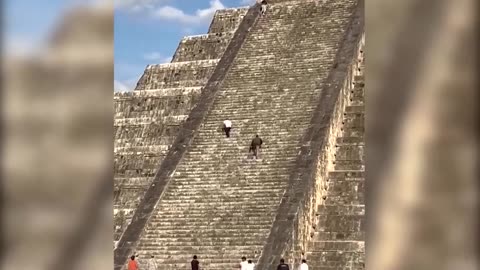 Tourist booed for climbing sacred Mayan pyramid in Mexico