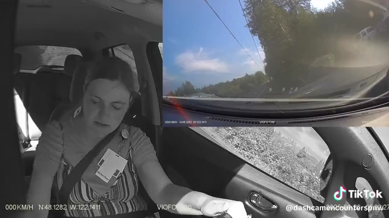 Don’t text and drive … damn she got caught red handed