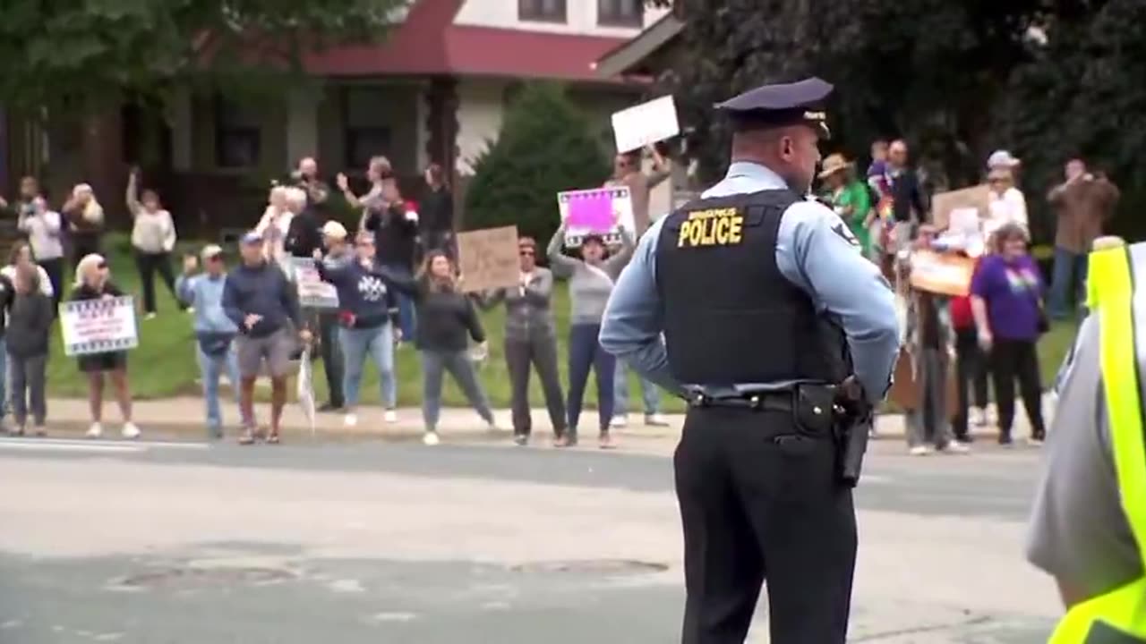 Imagine protesting a public official for visiting the site of a massacre where children