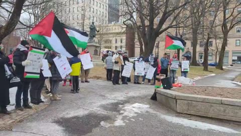 Saint John New Brunswick January 13th, 2024 Palestinians Rally