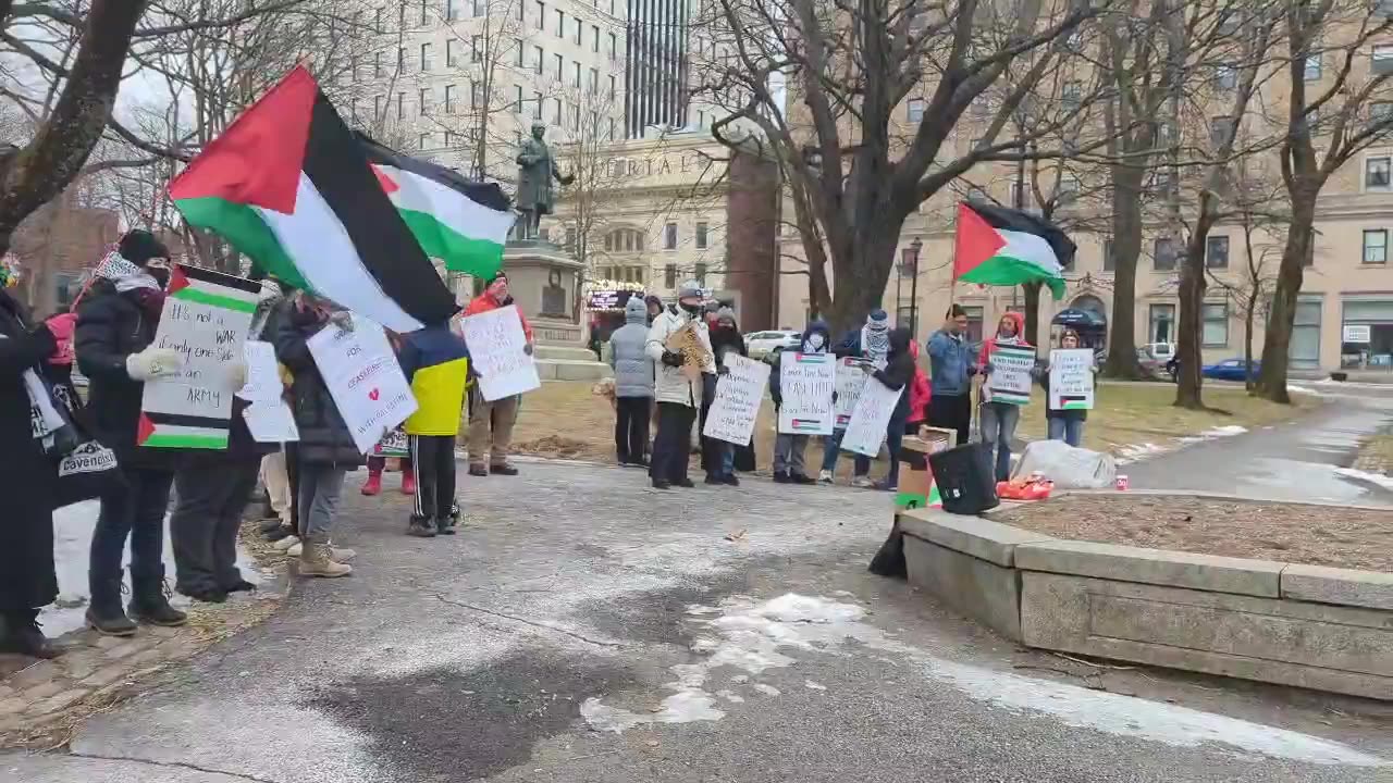 Saint John New Brunswick January 13th, 2024 Palestinians Rally