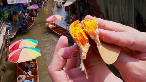 Extremely unique Thai Floating Market 🇹🇭🇹🇭🤽‍♂️|Thai street food 😱😱