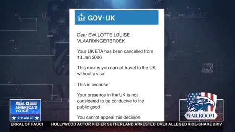 "UK government saying that my presence is "not conducive to the public good of the United Kingdom."