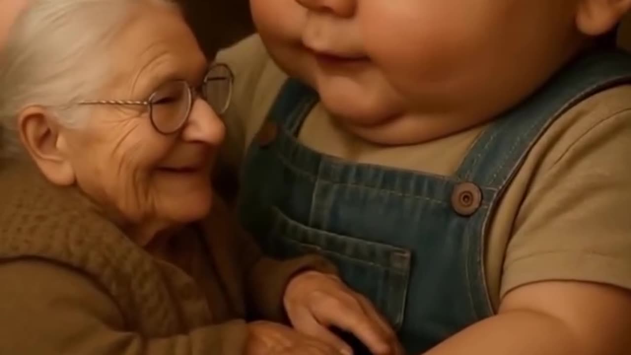 Tiny granny—giant love. #aiart