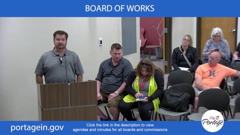 COP Portage Indiana Board of Works Mtg 05-13-25