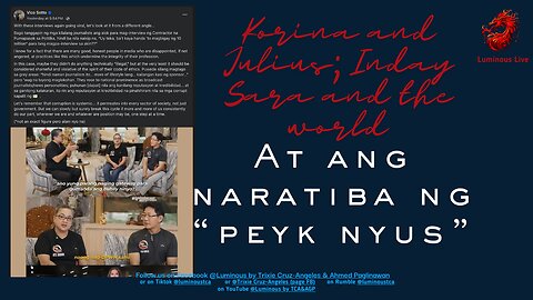 Korina at Julius; Inday and the world