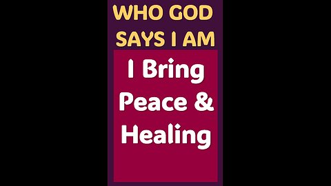 I BRING PEACE & HEALING #wordofgod #love #healing #God #Jesus #kindness #wisdom #forgiveness #grace