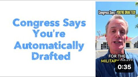 "Automatic Drafting Confirmed by Congress"