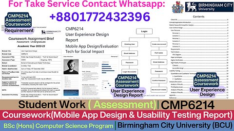Client Work (Coursework) | CMP6214 UX Mobile App Design & Usability Testing Report | BCU