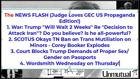 Liberty Conspiracy LIVE 6-19-25 Trump v Iran, Constitution, S Court on TN Trans Surgery, Wordsmiths!