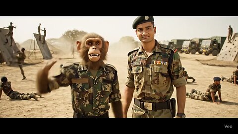 monkey vlogging in training