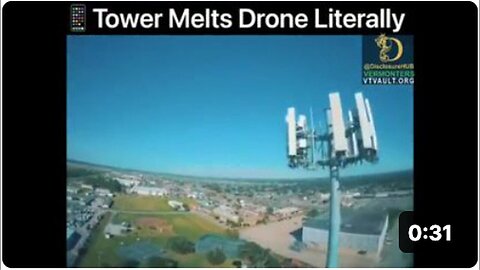 "Drone Melts Upon Impact with Tower"