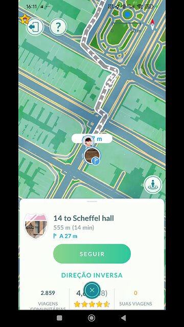 Fiz rota no Pokémon Go recebi presente