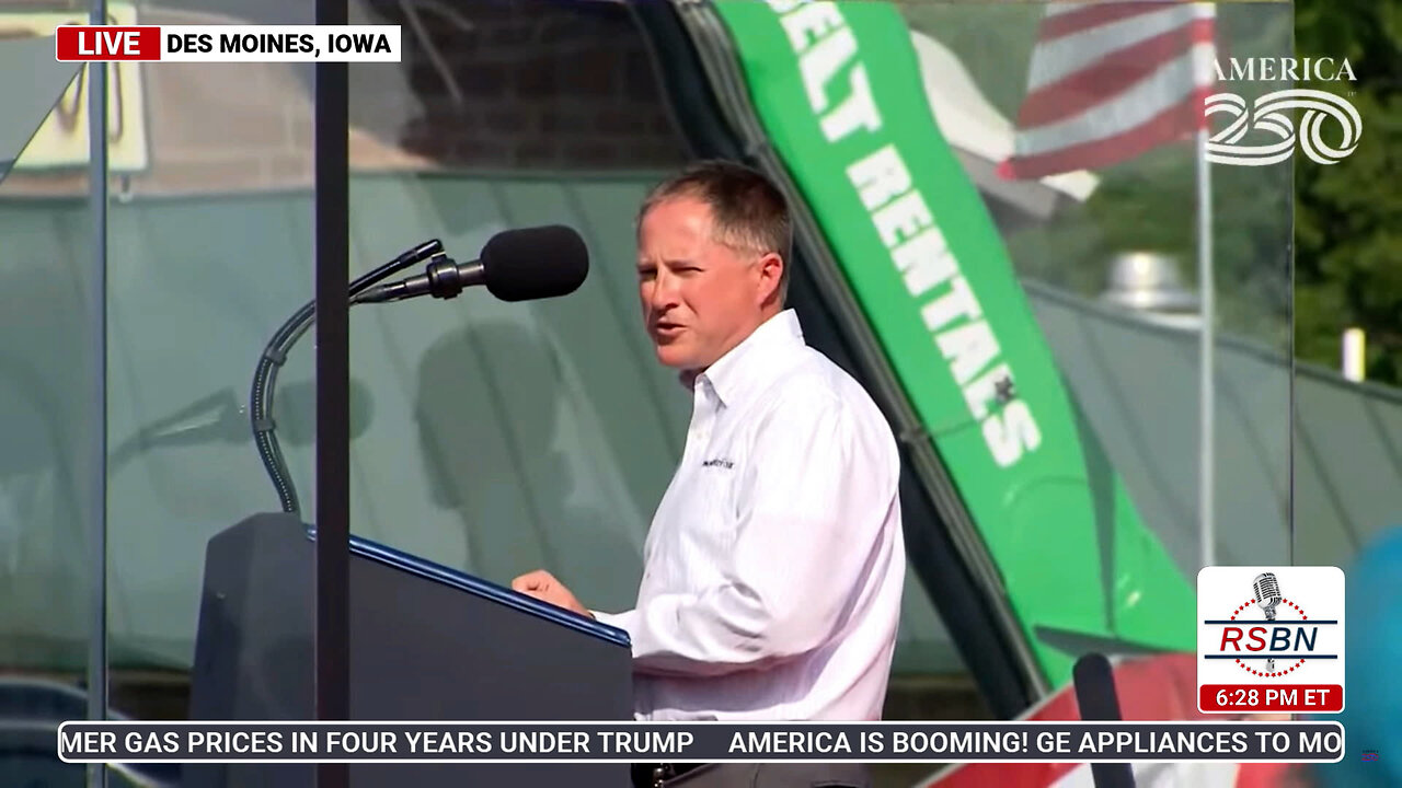 FULL SPEECH: Iowa State Fair CEO Jeremy Parsons Speaks at the Trump Rally in Des Moines, IA - 7/3/25