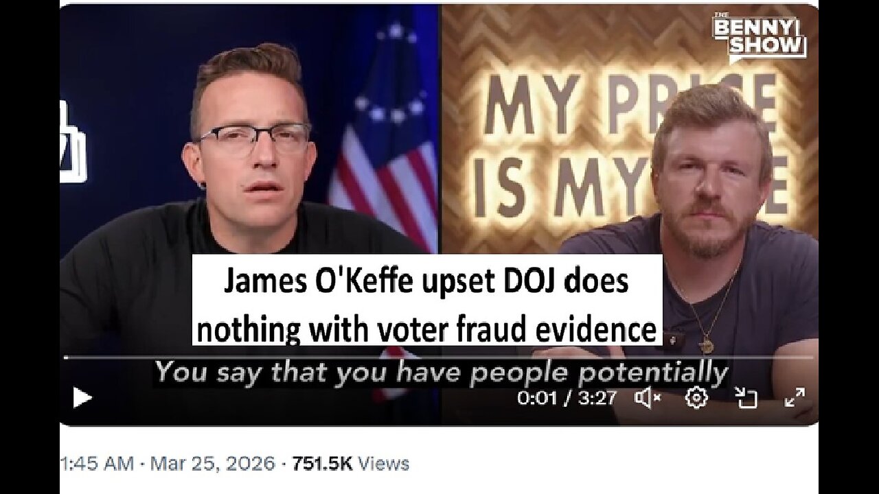 James O’Keffe on DOJ not making a single arrest for CA voter fraud