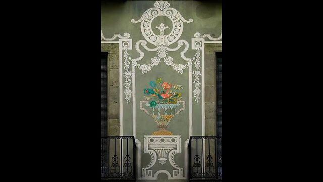 Jarrón floral de pared