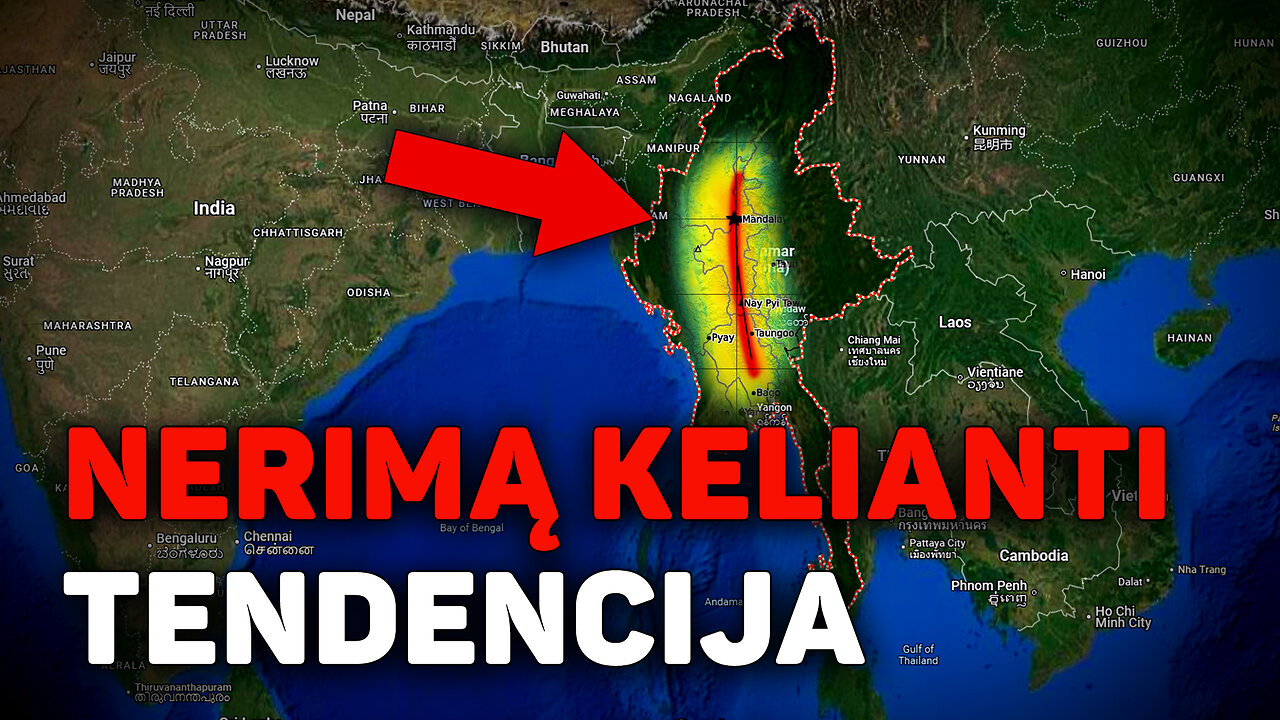 Žemės siūlės braška: M7,7 balo žemės drebėjimo Mianmare ypatumai ir padariniai