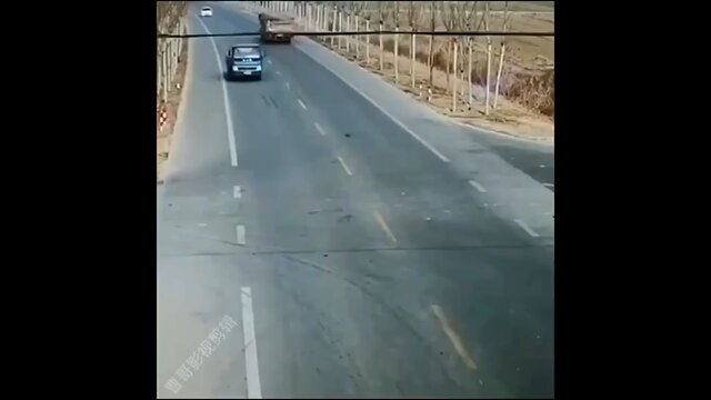 Shocking Car and Truck Collision Caught on Camera