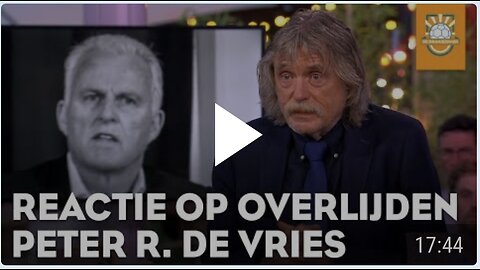 Vi trio reactie op overlijden Peter r de vries