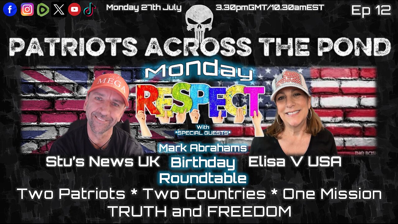 Patriots Across The Pond Monday Respect Ep 11 🙏🏼🕉❤️ - MARK ABRAHAMS BIRTHDAY ROUNDTABLE - PATRIOT UNDERGROUND, DEREK JOHNSON, LEWIS HERMS & THE MAESTRO