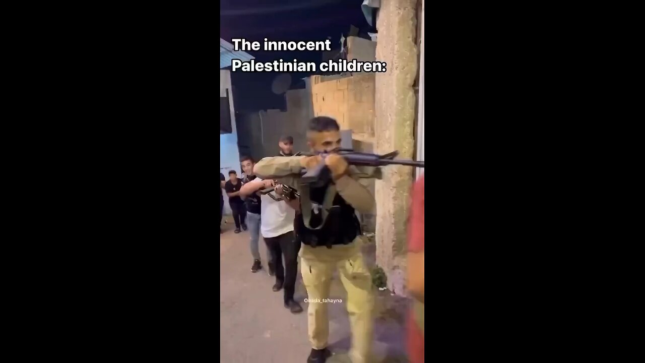 Innocent "Palestinian" youth. Is this what your children do for evening fun?