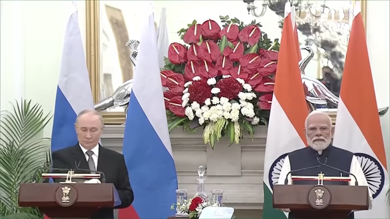 PM Modi, Russian President Putin attend joint press meet at Hyderabad House, New Delhi