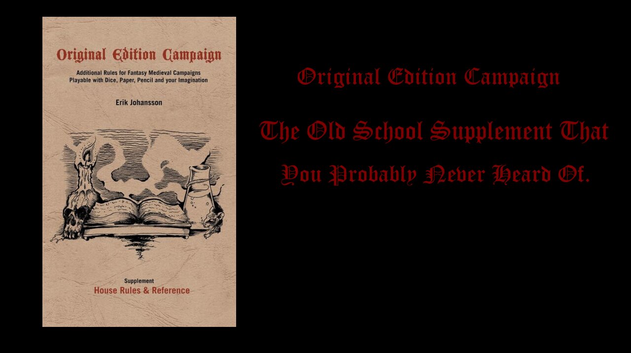 Original Edition Campaign: The Supplement You Probably Never Heard Of