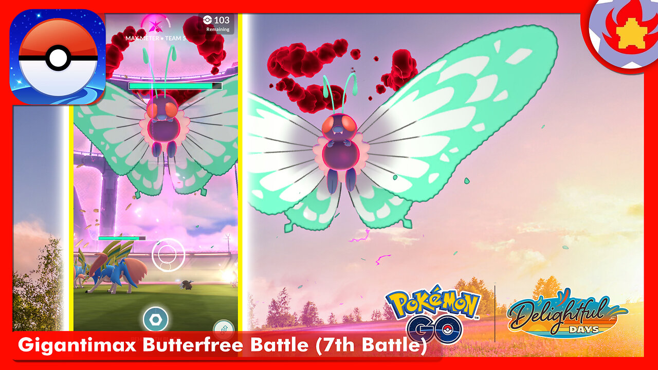 Gigantimax Butterfree Battle (7th Battle) | Pokemon GO