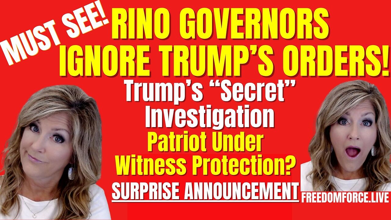 RINO Govs Ignore Trump Orders! Secret Investigation Sat 7-19-25 7 PM CST