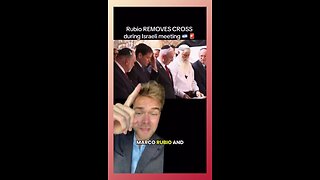 Marco Rubio removed his cross to kiss the fake Hebrew's ritual wall.