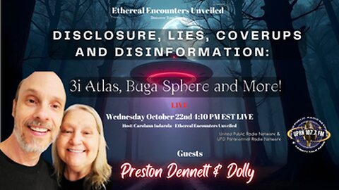 Disclosure, Lies, Coverups & Disinformation. 3iAtlas, Buga Sphere - Preston Dennett and Dolly Safran