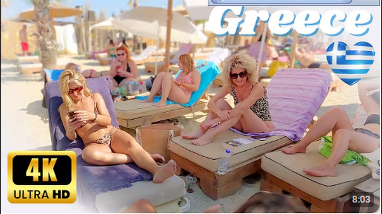 Bikini Beach Walk 4K🌴Summer Walking along the Nei Pori Coast in Greece