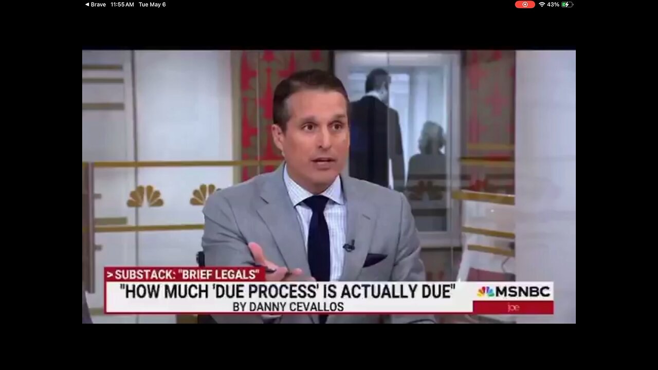 MSNBC LEGAL ANALYST TELL MORNING JOE— ILLEGAL ALIENS ARE NOT OWED DUE PROCESS.
