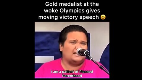 COMMIE LIBTARD GOLD MEDALIST AT THE WOKE OLYMPIICS GIVES MOVING VICTORY SPEECH 🤣😂🤣