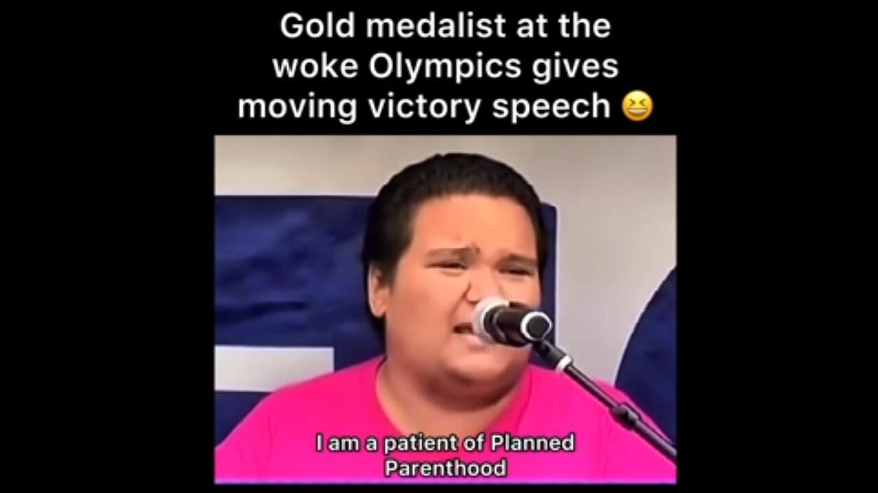 MARXIST COMMIE LIBTARD GOLD MEDALIST AT THE WOKE OLYMPIICS GIVES MOVING VICTORY SPEECH 🤣😂🤣