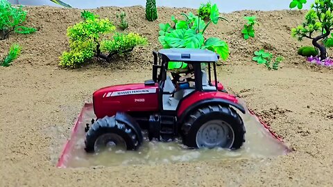 DIY_tractor_mini_truck_Road_roller_for_making_modern_concrete_road_construction_science_project