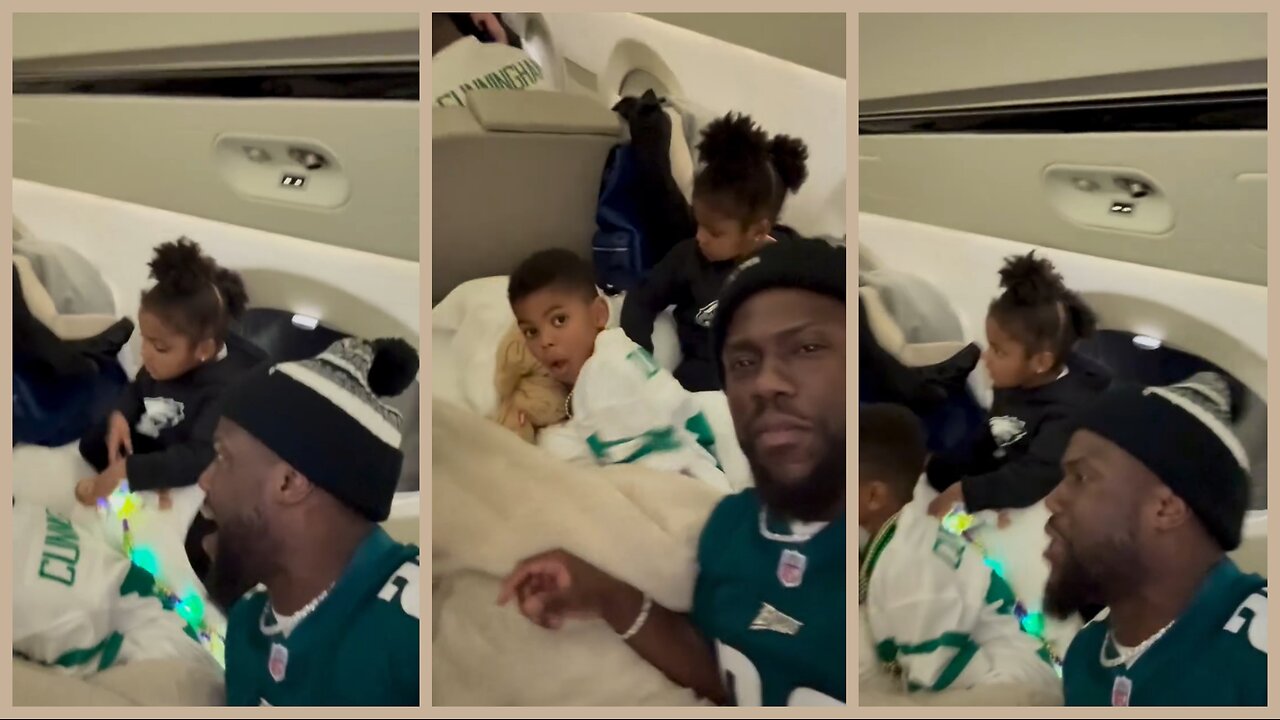 Kevin Hart’s Wild Jet Ride with His Kids! 😂✈️ #BigDogsGottaEat