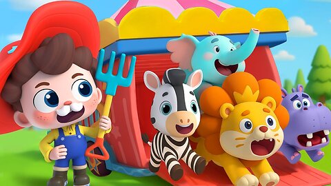 Old MacDonald Had a Farm | Learn Safari Animals | Nursery Rhymes & Kids Songs | BabyBus