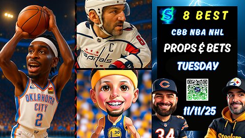 8 TOP NBA PROPS | COLLEGE BASKETBALL PICKS | NHL PICKS | PRIZEPICKS TODAY | TUESDAY 11/11/25