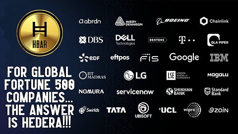 For Global Fortune 500 Companies... The Answer Is HEDERA!!!