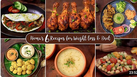 6 Healthy Recipes for Weight loss | High Protein Foods | Diet Plan for Weight loss