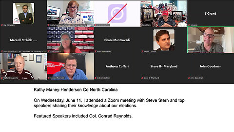 I attended a Zoom meeting with Steve Stern and Conrad Reynolds