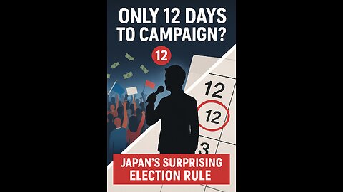 Japan Only Allows 12 Days of Political Campaigning!