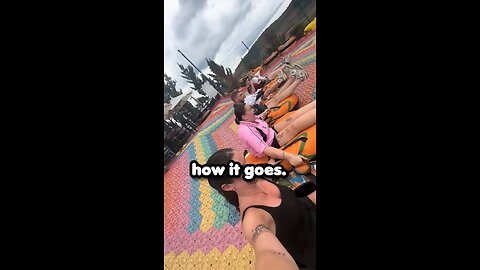 She underestimated the slide 😂♥️