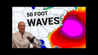 Hurricane Erin 50 Foot Waves and Coastal Destruction