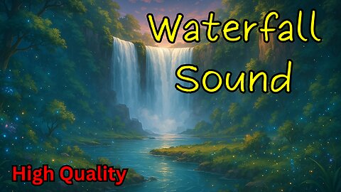 Peaceful Waterfall White Noise (Black Screen) | Gentle Rain & River Ambience for Sleep & Focus