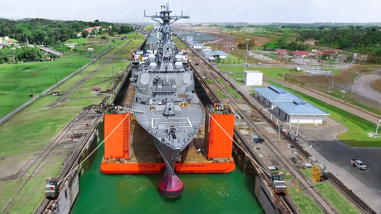 US Navy Crossing the Panama Canal With Billion $ Worth of Warship