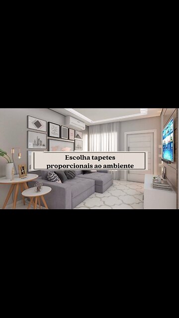 Tapete Ideal: Como Escolher o Tamanho Certo para sua Sala Pequena #shorts #tapete #sala