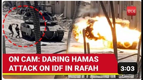 "Hamas Fighters Plant Explosives on Israeli Tank in Daring Attack Caught on Camera"